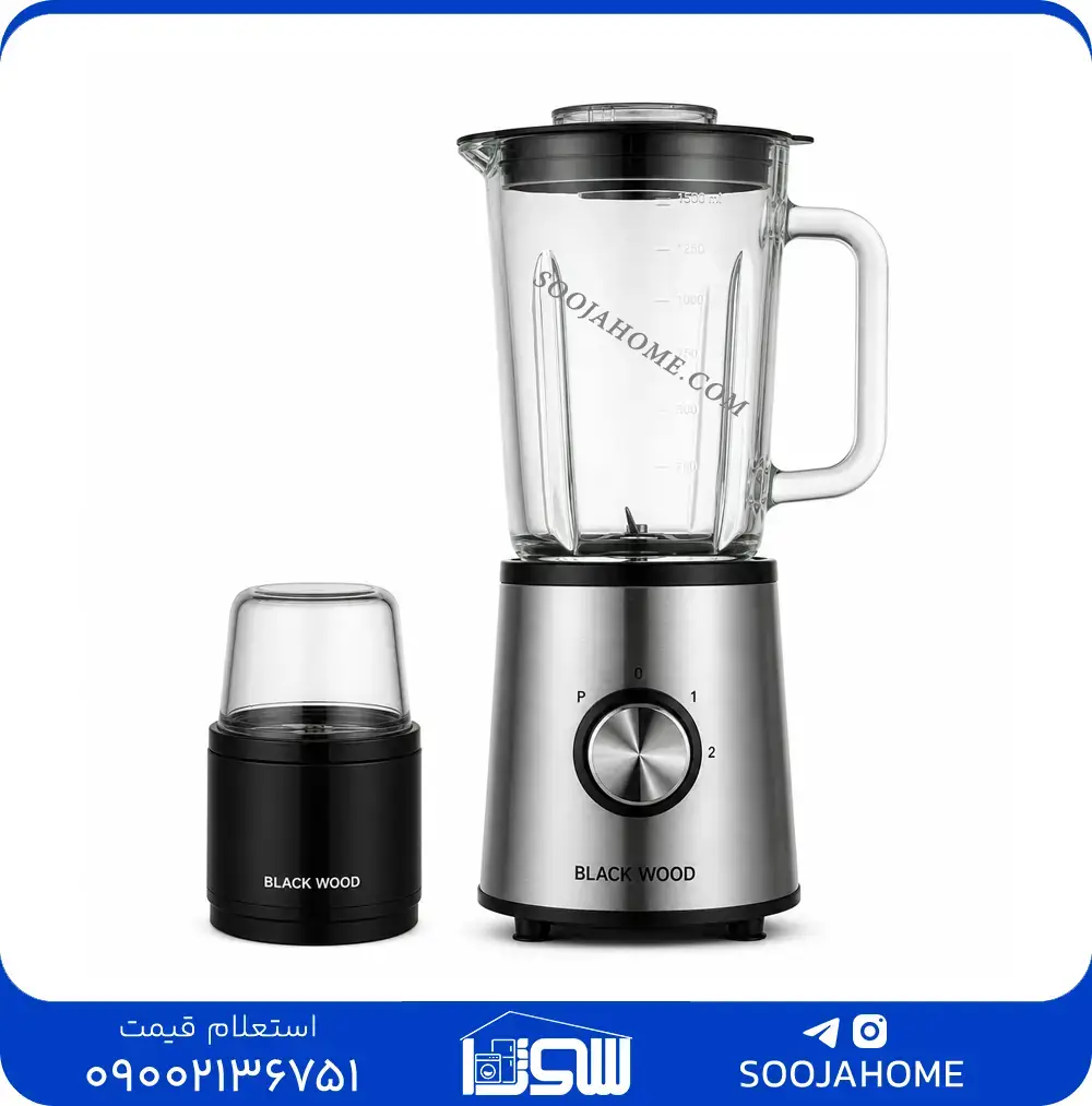 08 - RS0130 آسیاب و مخلوط کن بلک وود مدل RS-0130 | پارچ شیشهای ۶۰۰ وات - تصویر 1