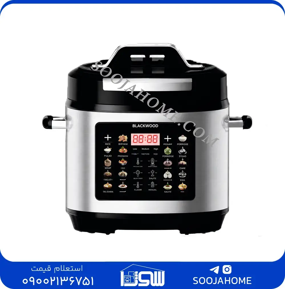 61 - RS2052 زودپز برقی بلک وود مدل RS-2052 | ظرفیت ۵ لیتر و ۲۰ برنامه پخت - تصویر 1